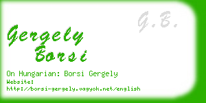 gergely borsi business card
